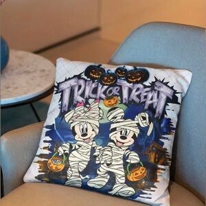 Mickey and Minnie Mouse Halloween Pillow Cover